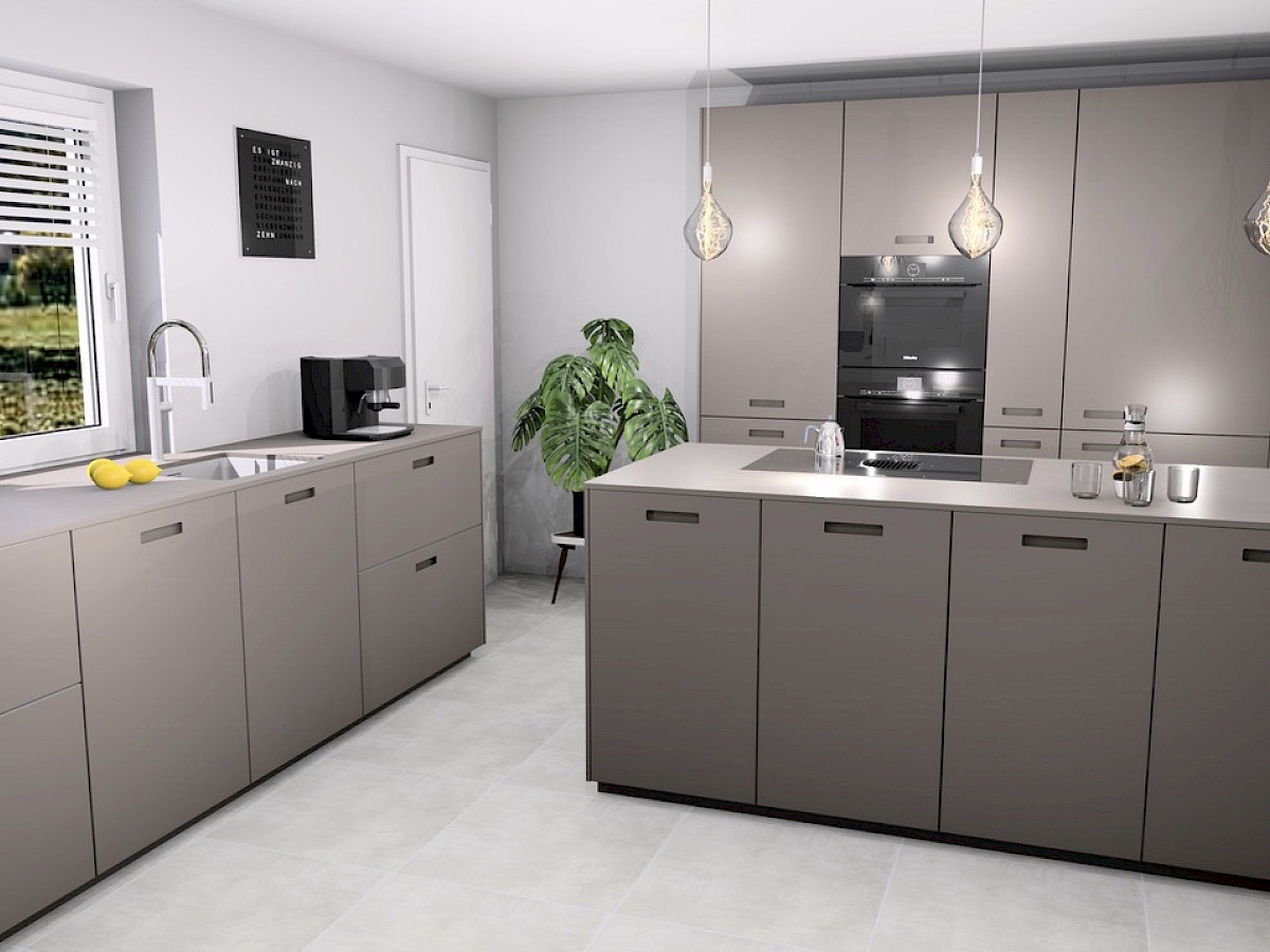 Einbauküche mit Geräten - Küchenmöbel