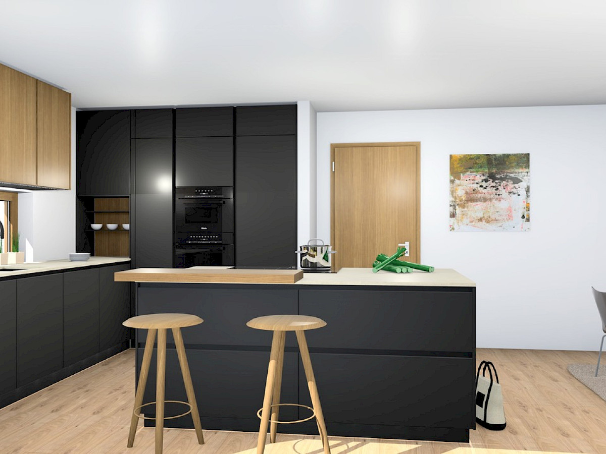 Küche mit Kochinsel modern - Küchenhaus Hartl