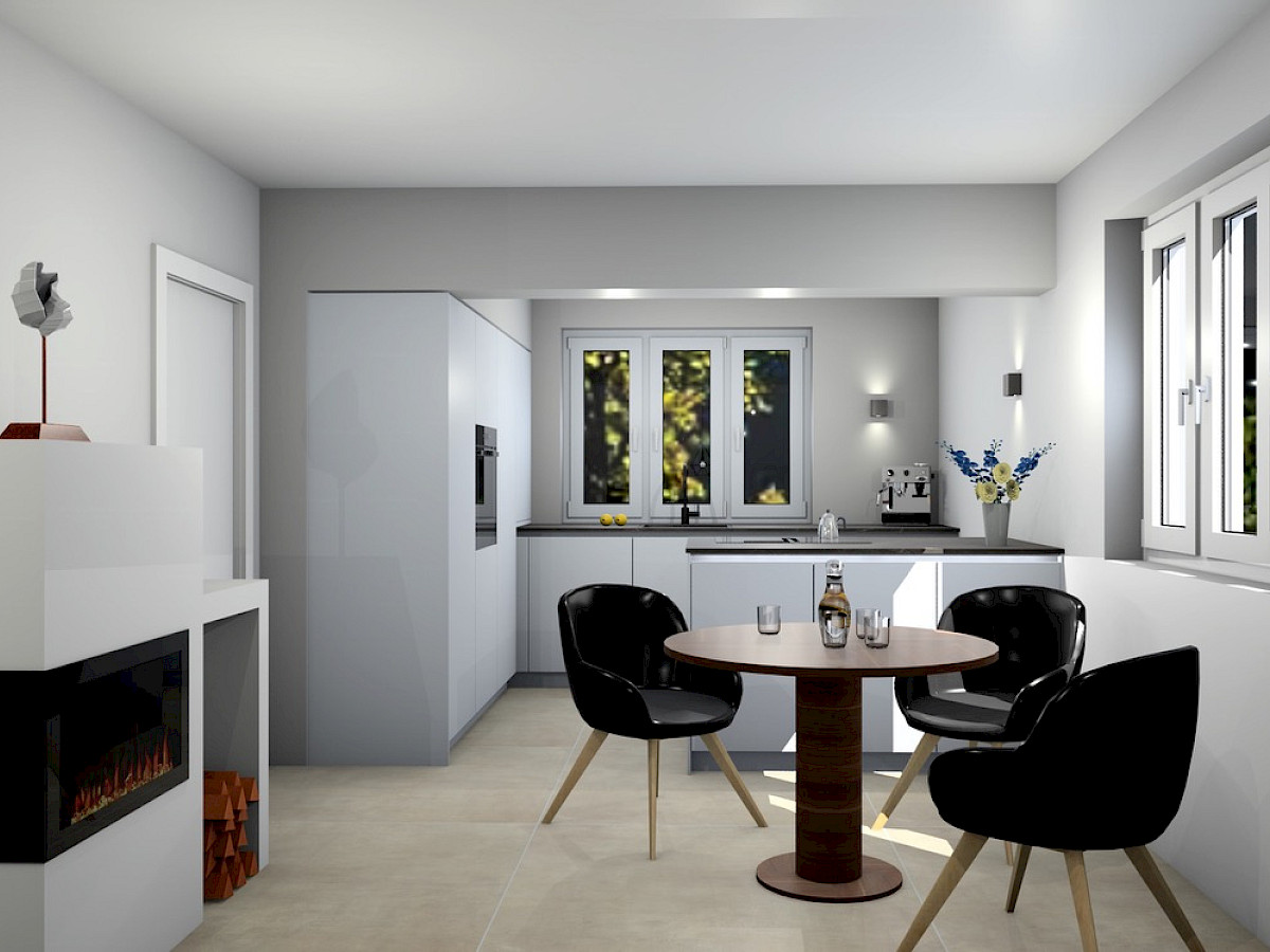 Küche ohne Hängeschränke